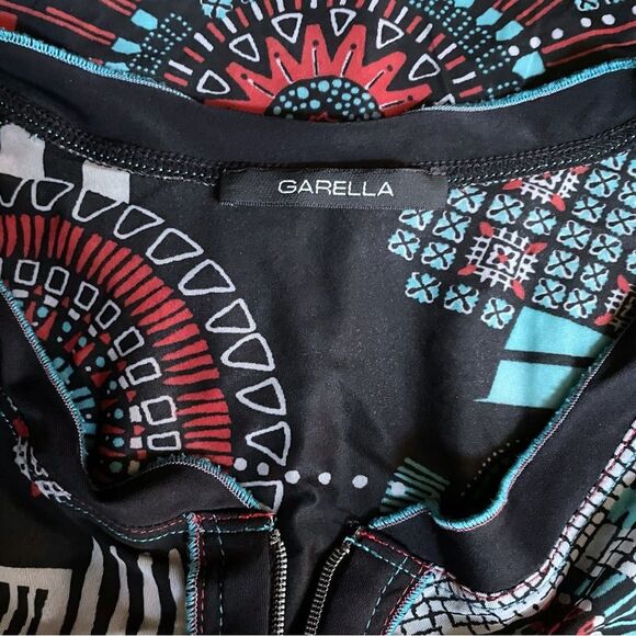 Garella Semi-Sheer Printed Zip Top Size 3 US S Boho Mesh Lightweight Top - Picture 5 of 9